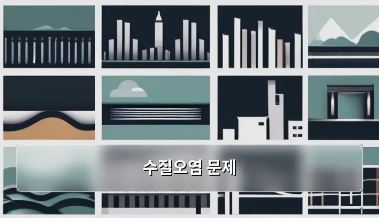 심각해지는 수질오염 문제 원인과 해결 방안