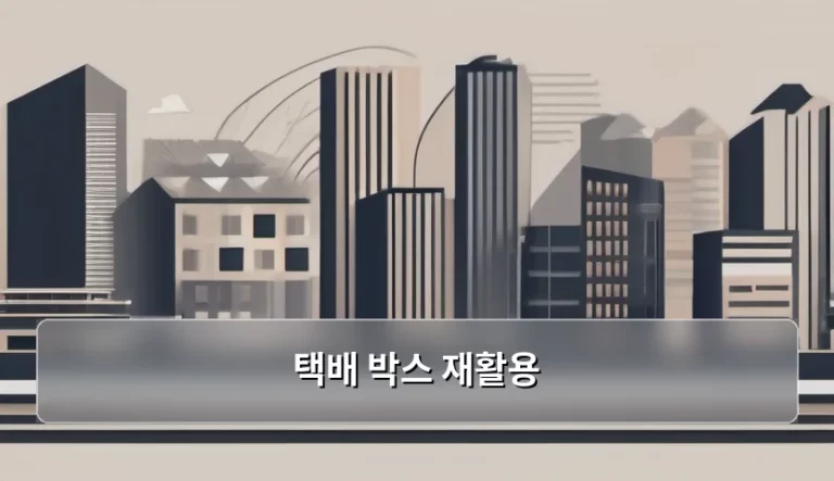 택배 박스 재활용 아이디어와 분리배출 방법 정리