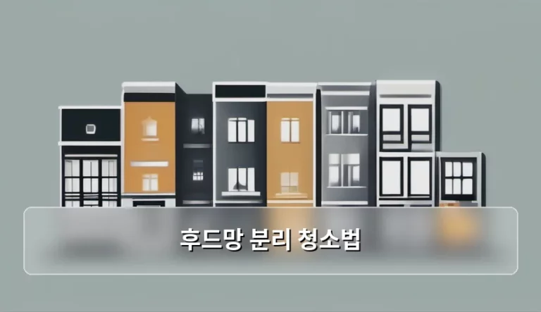 후드망 분리 청소법 및 기름때 제거 노하우