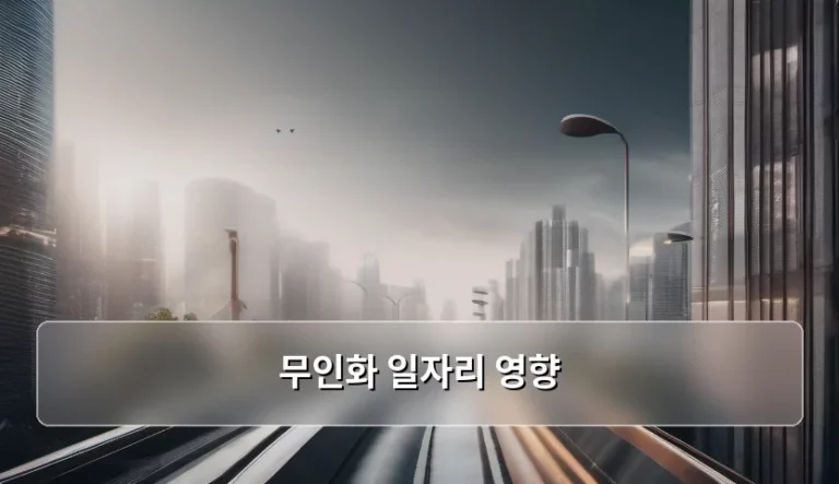 무인화 일자리 영향과 변화하는 고용 시장 전망