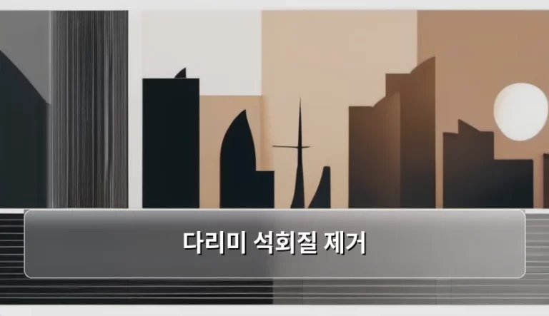 다리미 석회질 제거 방법과 관리 팁