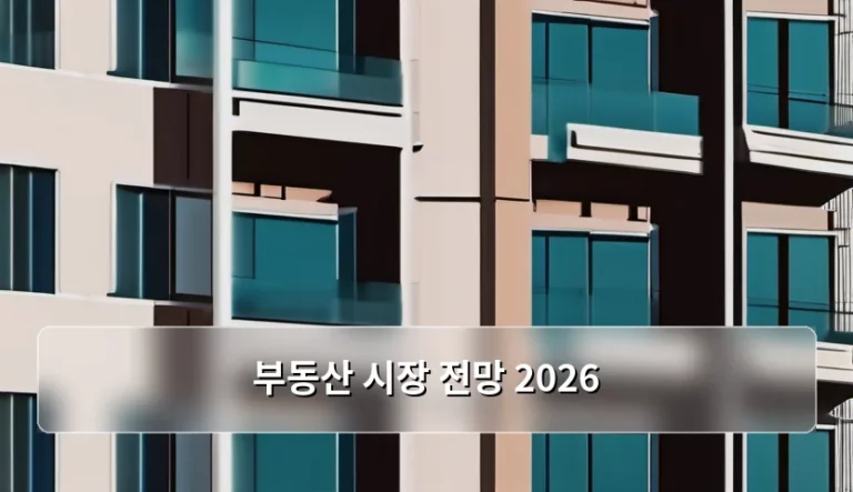 부동산 시장 전망 2026 핵심 변화와 투자 전략