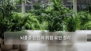뇌졸중 원인과 위험 요인 정리: 건강을 지키는 필수 가이드
