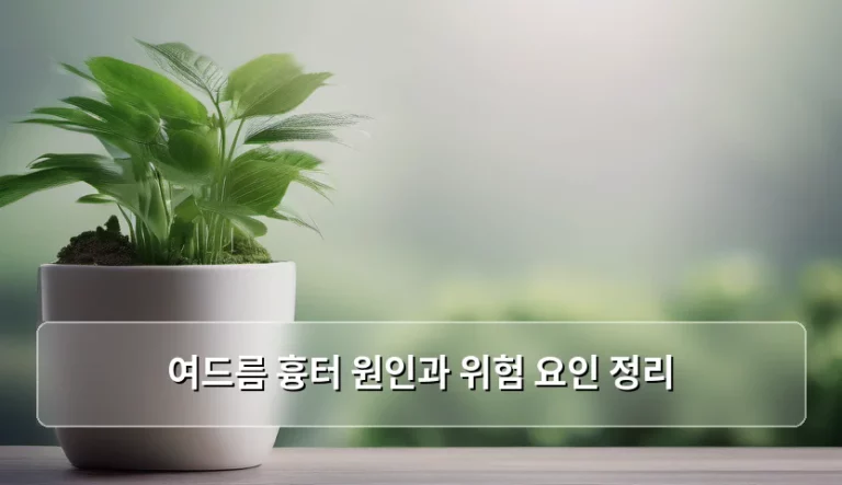 여드름 흉터 원인과 위험 요인 정리: 깨끗한 피부를 위한 필수 가이드