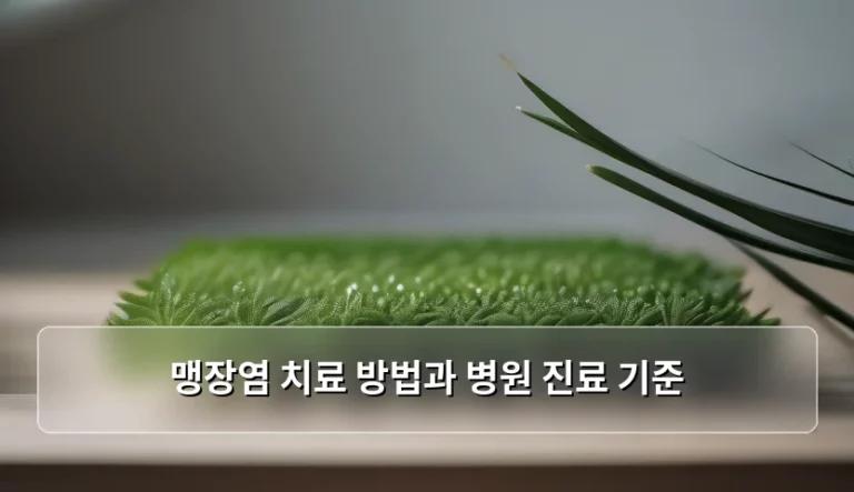 갑작스러운 복통에 당황하지 않으려면? 맹장염 치료 방법과 병원 진료 기준 완벽 정리