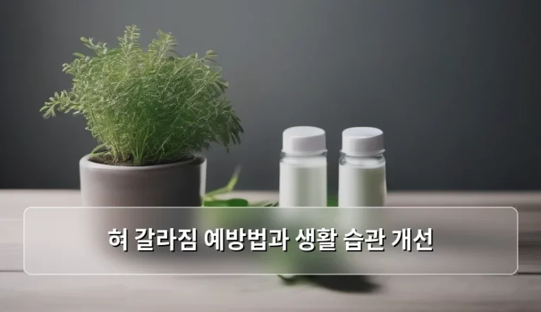 혀 갈라짐 예방법과 생활 습관 개선 가이드