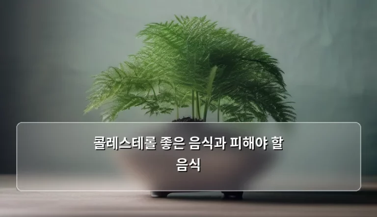 콜레스테롤 좋은 음식과 피해야 할 음식 총정리