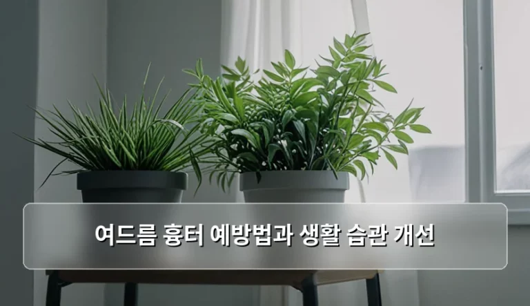 여드름 흉터 예방법과 생활 습관 개선 가이드
