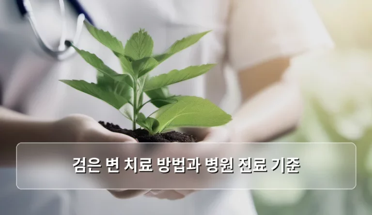검은 변 치료 방법과 병원 진료 기준 가이드