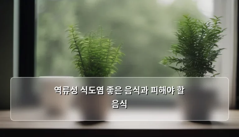 역류성 식도염 좋은 음식과 피해야 할 음식 가이드