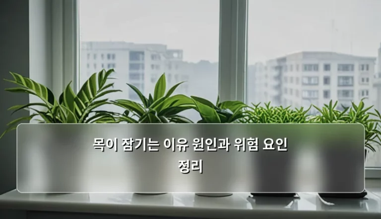목이 잠기는 이유 원인과 위험 요인 정리 및 대처법
