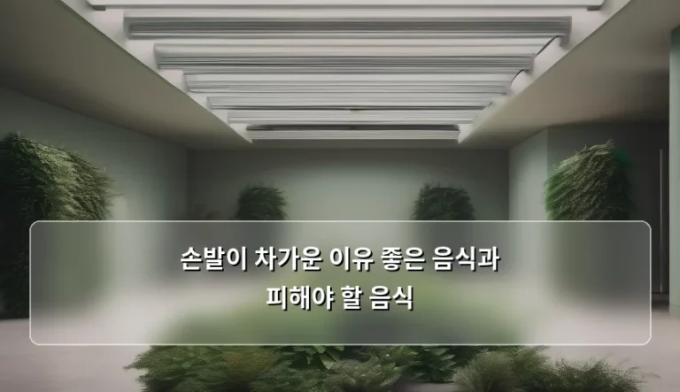 손발이 차가운 이유 좋은 음식과 피해야 할 음식 정리