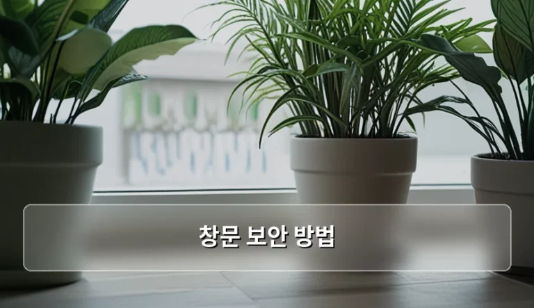 안전한 주거 환경을 위한 창문 보안 방법 가이드