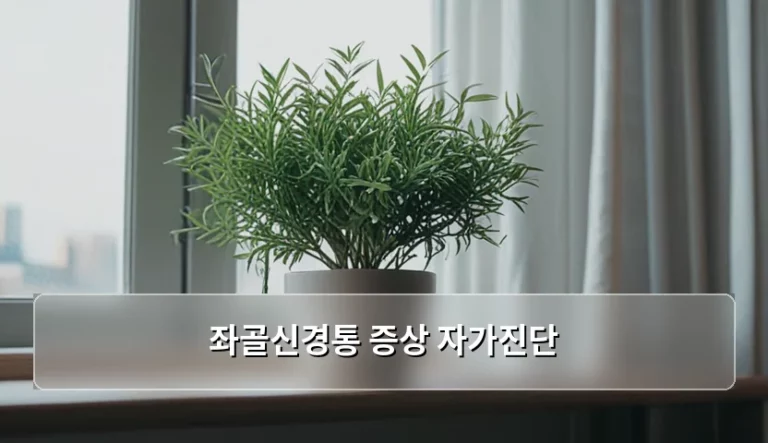 좌골신경통 증상 자가진단 방법과 관리 가이드