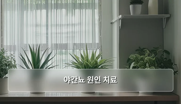야간뇨 원인 치료 방법과 수면 질 개선 가이드