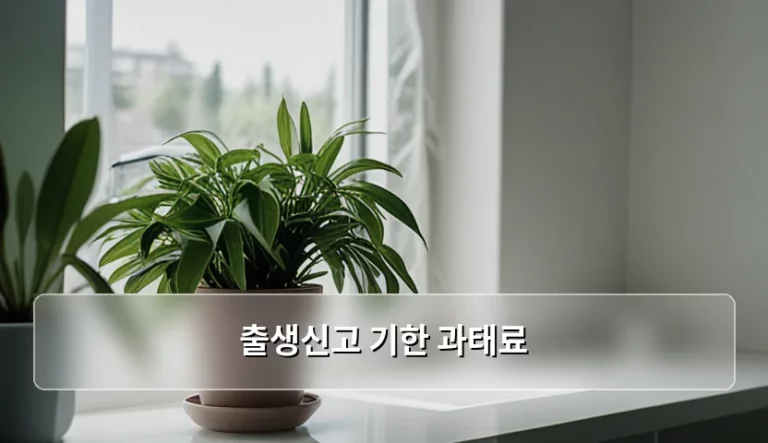 출생신고 기한 과태료 기준과 신고 방법 안내