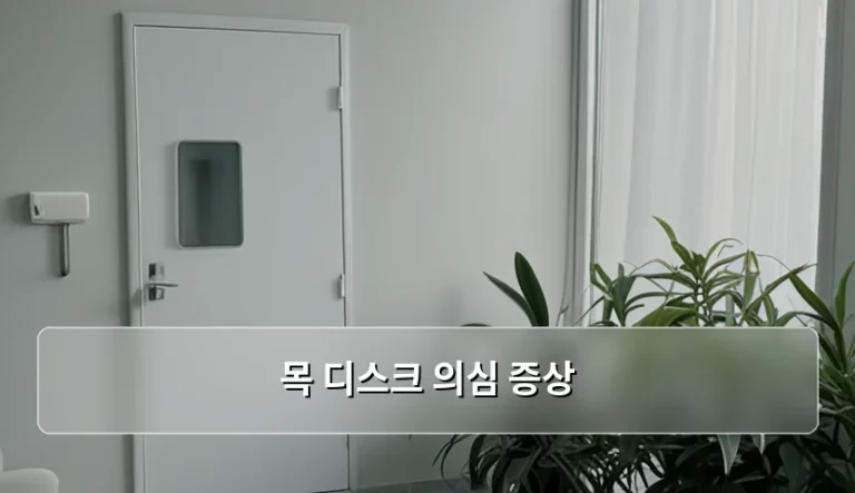 목 디스크 의심 증상 확인법과 단계별 관리 방법