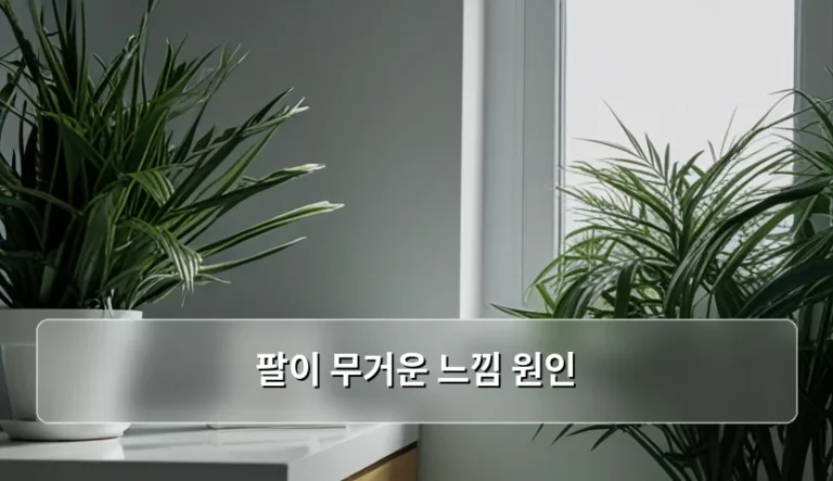 팔이 무거운 느낌 원인과 증상별 대처 방법