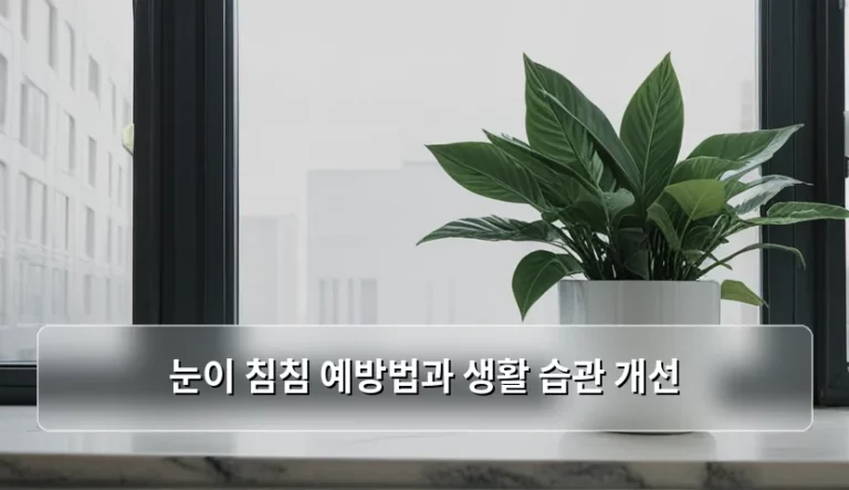 눈이 침침 예방법과 생활 습관 개선을 위한 실천 가이드