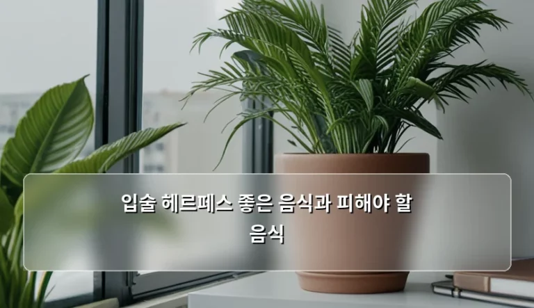 입술 헤르페스 좋은 음식과 피해야 할 음식 및 관리법
