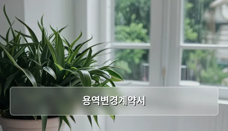 의료 서비스 및 장비 유지보수 용역변경계약서 작성 가이드
