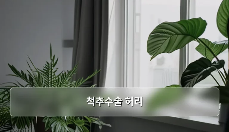 척추수술 허리 통증 해결을 위한 결정 기준과 주의사항