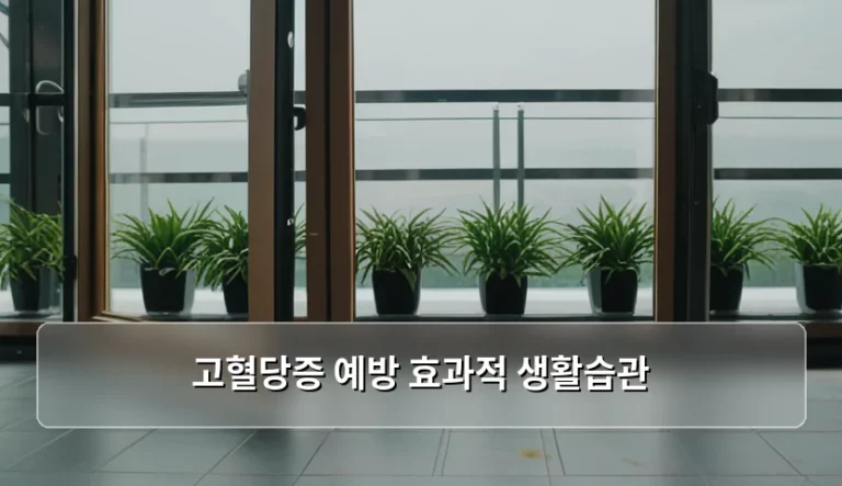 고혈당증 예방 효과적 생활습관 실천 가이드