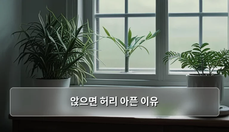 앉으면 허리 아픈 이유와 척추 건강 관리 방법
