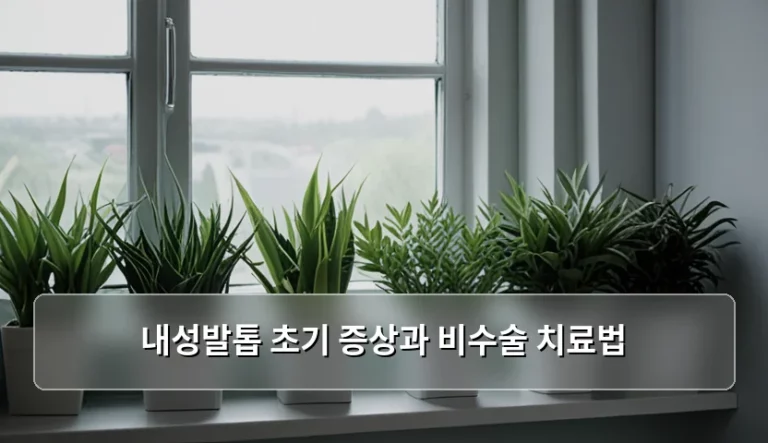내성발톱 초기 증상과 비수술 치료법 및 관리 가이드