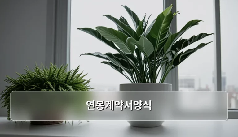 의료기관 종사자를 위한 연봉계약서양식 작성법과 주의사항