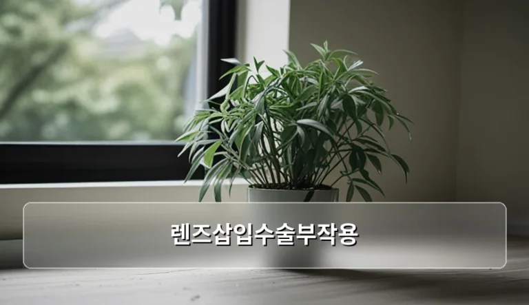 렌즈삽입수술부작용 원인과 안전한 수술 가이드