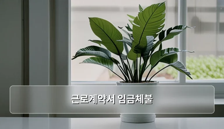 근로계약서 임금체불 대응 방법과 법적 권리 가이드