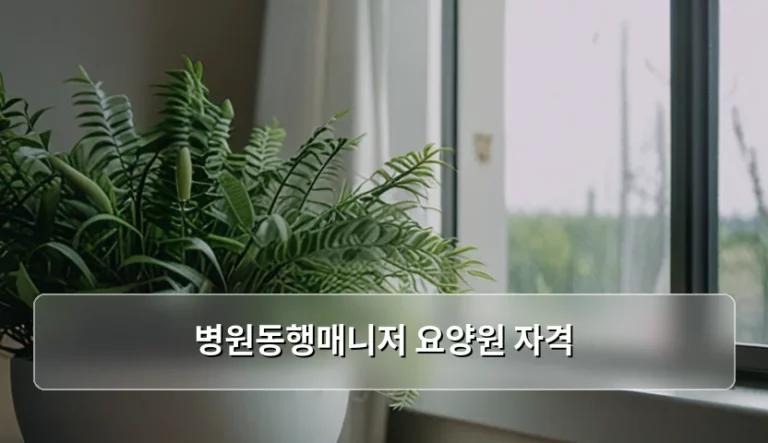 병원동행매니저 요양원 자격 취득 및 취업 가이드