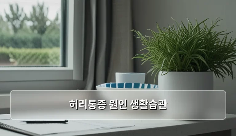 허리통증 원인 생활습관 개선을 통한 척추 건강 관리법