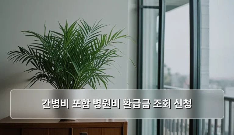 간병비 포함 병원비 환급금 조회 신청 방법 및 주의사항
