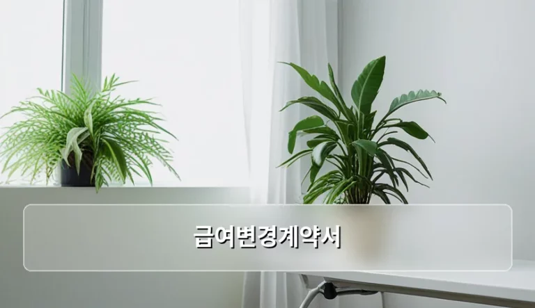 급여변경계약서 작성 방법과 법적 주의사항 가이드