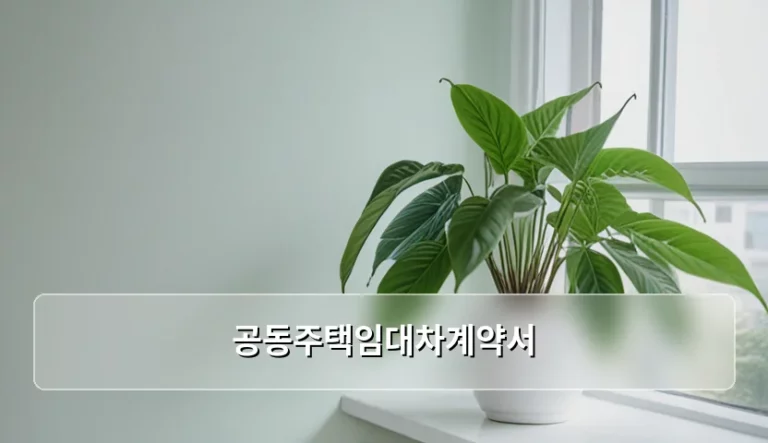 공동주택임대차계약서 작성법과 임차인 권리 보호 가이드
