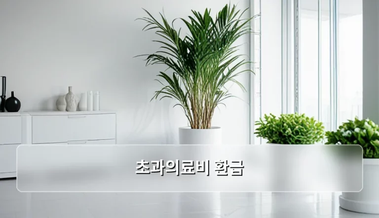 초과의료비 환급 신청 방법 및 환급금 수령 가이드