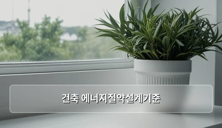 건축 에너지절약설계기준 핵심 내용 및 적용 가이드