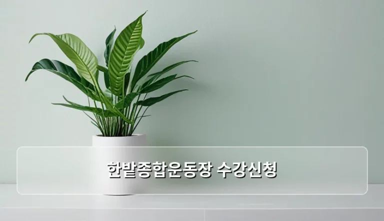 한밭종합운동장 수강신청 방법 및 이용 팁 정리