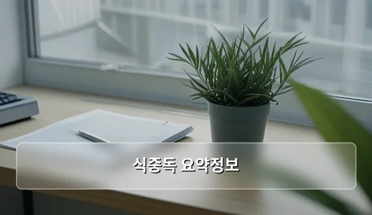 식중독 원인과 증상 및 예방법 식중독 요약정보 정리