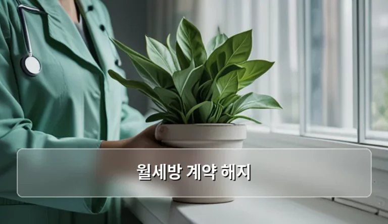월세방 계약 해지 절차와 보증금 반환 주의사항