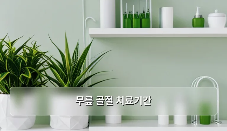 무릎 골절 치료기간 부위별 회복 단계와 주의사항