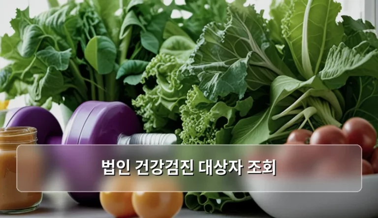 법인 건강검진 대상자 조회 방법 및 사업주 주의사항 가이드