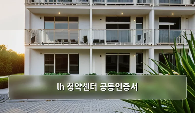 LH 청약센터 공동인증서 발급 및 신청 방법 가이드